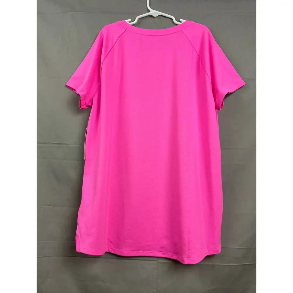 Athletic Works Girls Pink Passion Active Shirt, Size XXL (18) NWT